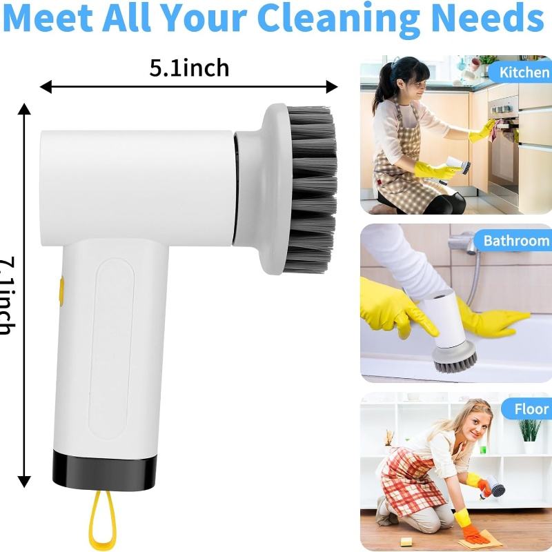 Electric Spin Scrubber (Electric Cleaning Brush) فرشاة تنظيف كهربائية دوّارة قابلة للشحن