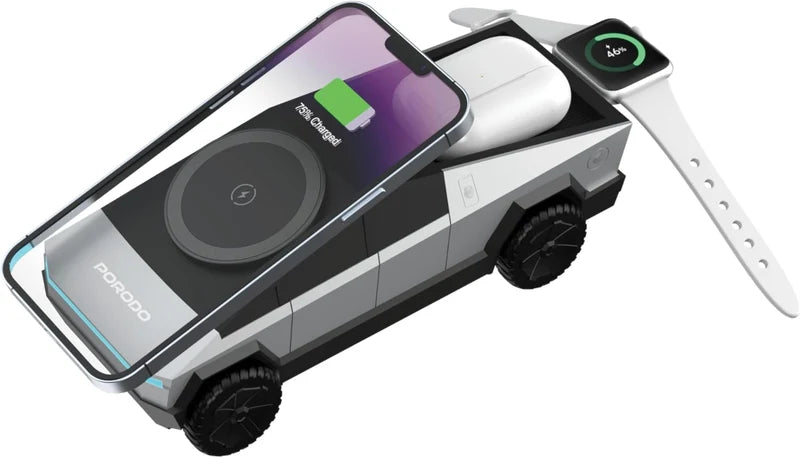 Charge Like a Cyber Truck: Cyber Truck Wireless Charging Dock for Futuristic Powering Up! 🚚🔋/ شحن بتصميم سايبر ترك: قاعدة شحن لاسلكية لسايبر ترك لشحن عصري ومستقبلي! 🚚🔋