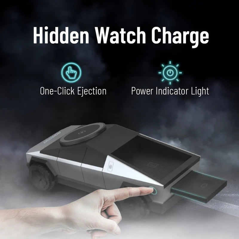 Charge Like a Cyber Truck: Cyber Truck Wireless Charging Dock for Futuristic Powering Up! 🚚🔋/ شحن بتصميم سايبر ترك: قاعدة شحن لاسلكية لسايبر ترك لشحن عصري ومستقبلي! 🚚🔋