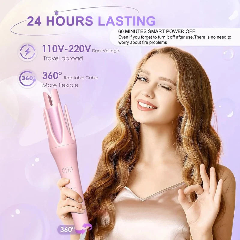 Automatic Hair Curler Stick /جهاز تجعيد الشعر الأوتوماتيكي – عصا لف الشعر بسهولة للحصول على تجعيدات أنيقة