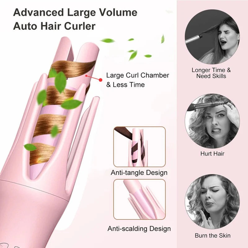 Automatic Hair Curler Stick /جهاز تجعيد الشعر الأوتوماتيكي – عصا لف الشعر بسهولة للحصول على تجعيدات أنيقة