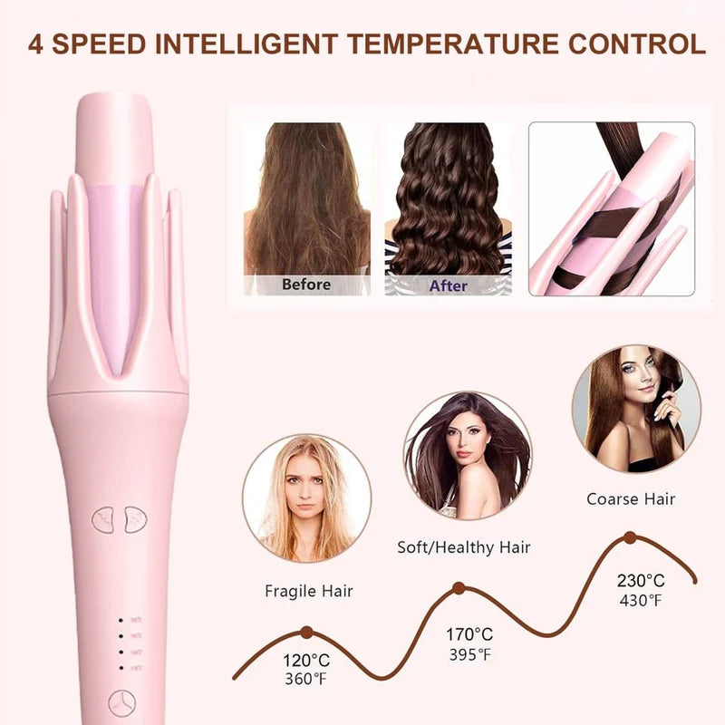 Automatic Hair Curler Stick /جهاز تجعيد الشعر الأوتوماتيكي – عصا لف الشعر بسهولة للحصول على تجعيدات أنيقة