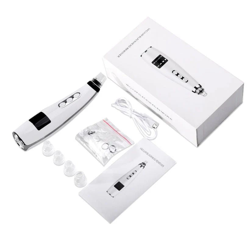 Electric Blackhead Remover & Pore Vacuum Cleaner | Rechargeable Facial Pore Cleaner for Blackheads, Oil & Deep Cleansing /جهاز إزالة الرؤوس السوداء الكهربائي ومنظف المسام بالشفط
