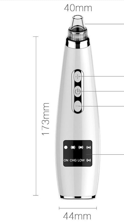 Electric Blackhead Remover & Pore Vacuum Cleaner | Rechargeable Facial Pore Cleaner for Blackheads, Oil & Deep Cleansing /جهاز إزالة الرؤوس السوداء الكهربائي ومنظف المسام بالشفط