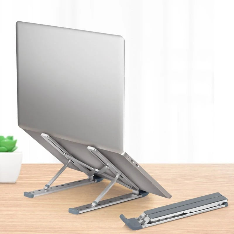 Folding Lifting Desktop Notebook Tablet Computer Stand/حامل مكتبي قابل للطي والرفع للابتوب والكمبيوتر اللوحي (التابلت)