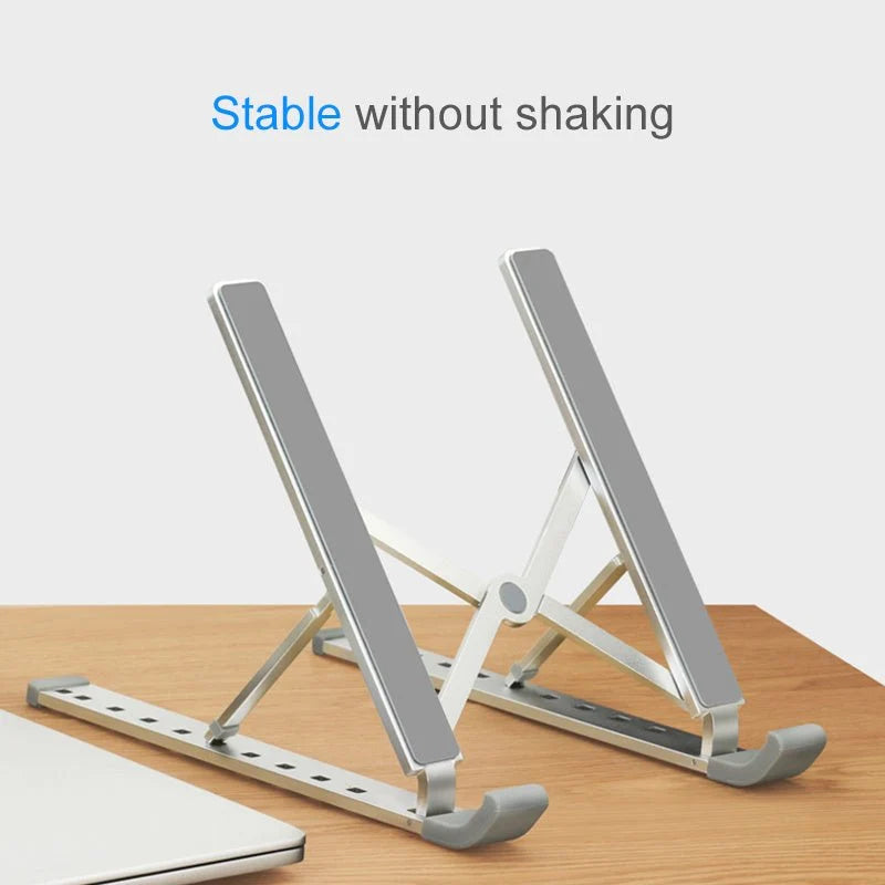 Folding Lifting Desktop Notebook Tablet Computer Stand/حامل مكتبي قابل للطي والرفع للابتوب والكمبيوتر اللوحي (التابلت)