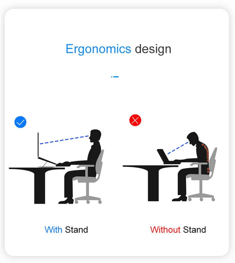 Folding Lifting Desktop Notebook Tablet Computer Stand/حامل مكتبي قابل للطي والرفع للابتوب والكمبيوتر اللوحي (التابلت)