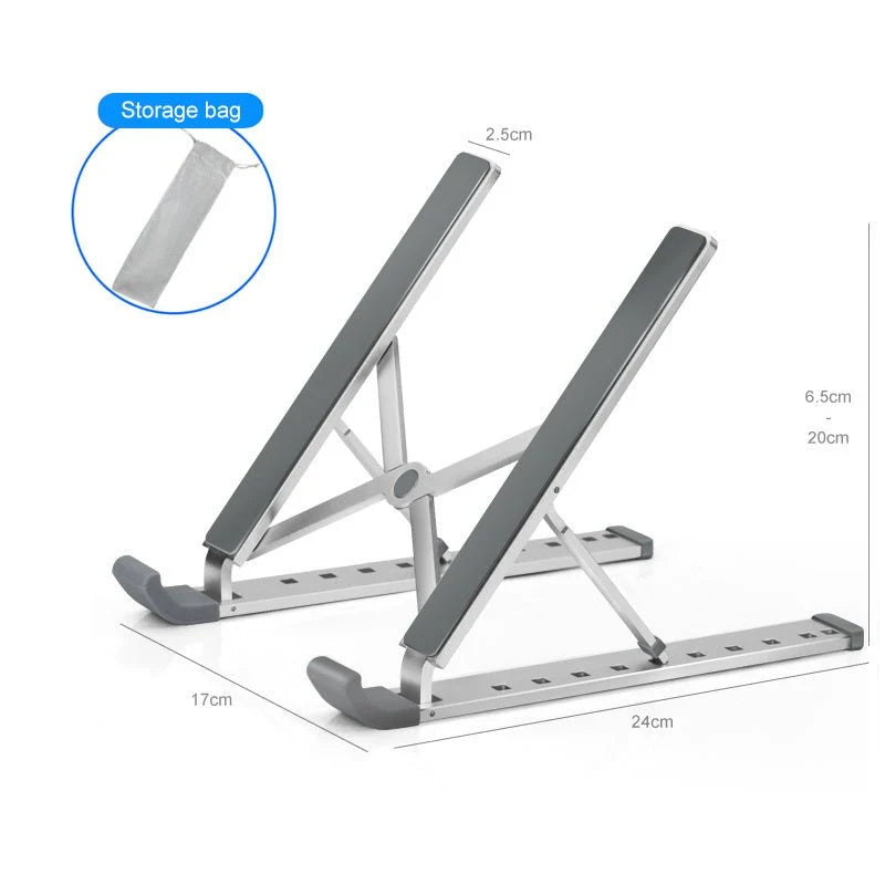 Folding Lifting Desktop Notebook Tablet Computer Stand/حامل مكتبي قابل للطي والرفع للابتوب والكمبيوتر اللوحي (التابلت)