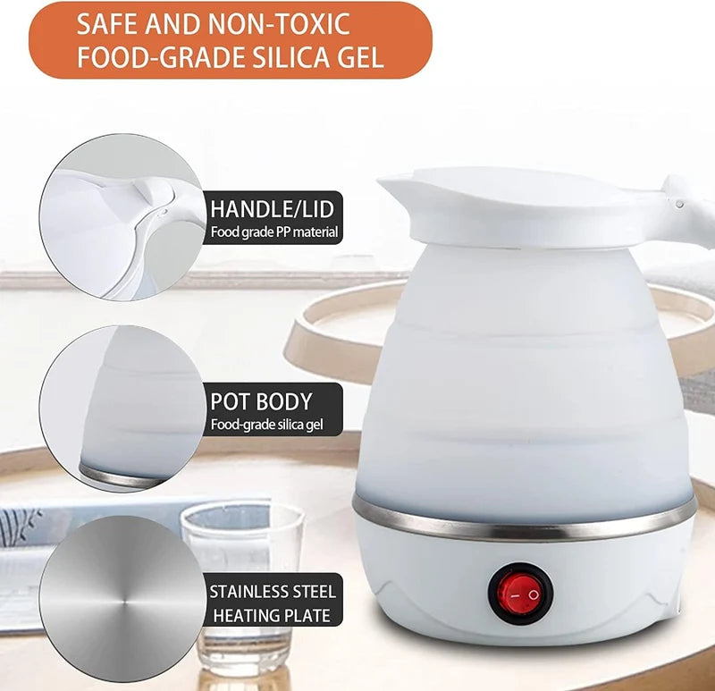 Portable Electric Kettle – Fast Boil Travel Water Heater/غلاية كهربائية محمولة – سخان مياه سريع الغليان للسفر