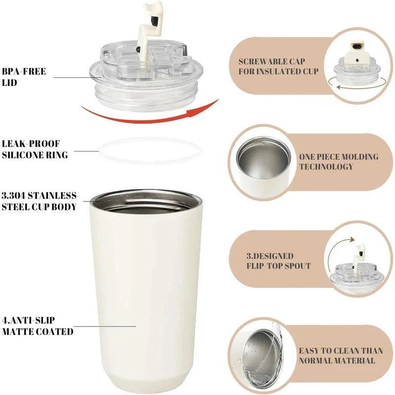 SMEG - Stainless Steel Vacuum Insulated Tumbler Mug /SMEG - كوب حراري معزول من الفولاذ المقاوم للصدأ بتفريغ هوائي