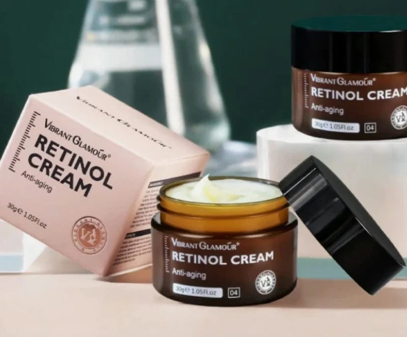 Vibrant Glamour – Retinol Cream for Anti-Aging & Skin Renewal/– كريم الريتينول لمكافحة علامات الشيخوخة وتجديد البشرة