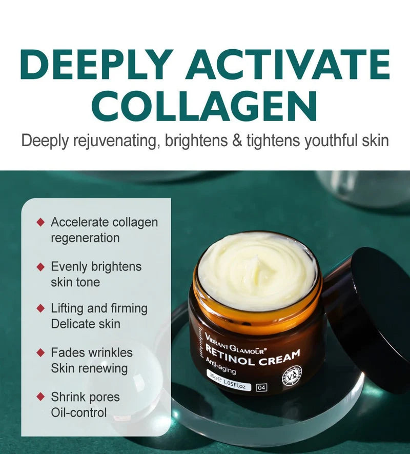 Vibrant Glamour – Retinol Cream for Anti-Aging & Skin Renewal/– كريم الريتينول لمكافحة علامات الشيخوخة وتجديد البشرة